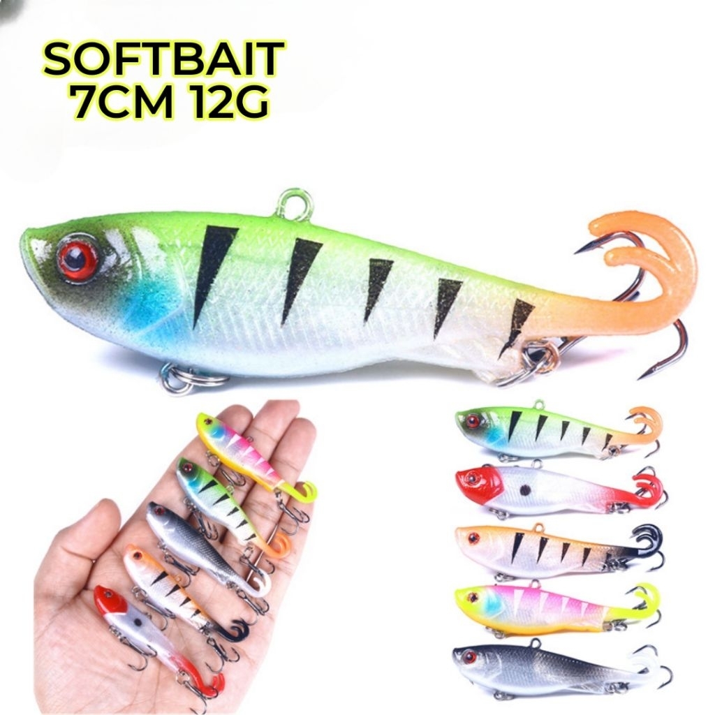 Umpan pancing Lure Vibrax SoftBait 7cm/12g - Lure Casting