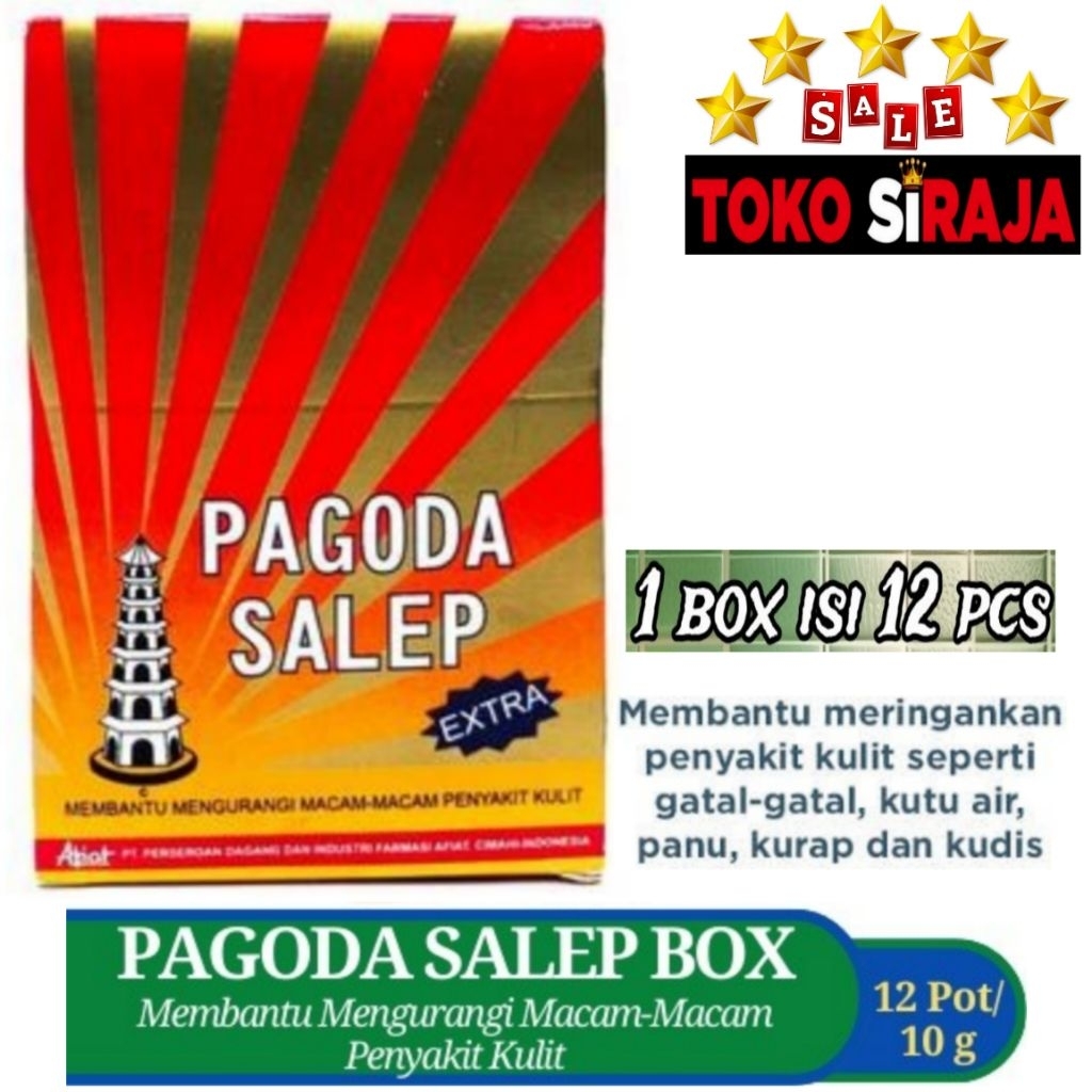 1 BOX PAGODA SALEP 10 GRAM 12 PC / AFIAT SALEP GATAL PAGODA 1 PACK ISI 12 POT