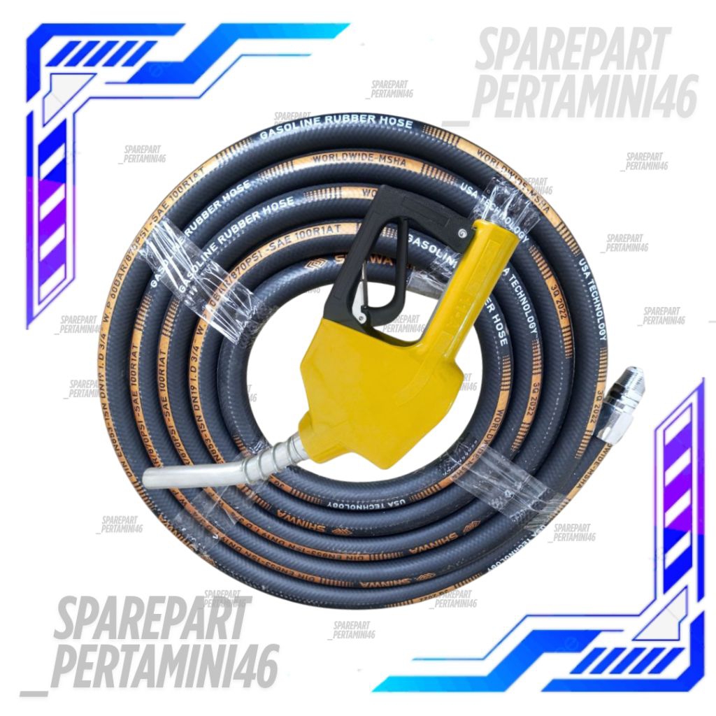 Set Nozzle + Selang Swivle Pertamini 3 Meter Pom Mini Digital Terlaris