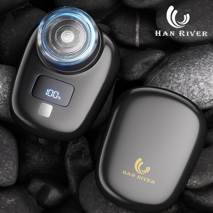 PROMO GILA HAN RIVER Pencukur Elektrik Pria 3D Mini - Cukur Kumis & Jenggot SUPER CEPET, TANPA IRITA