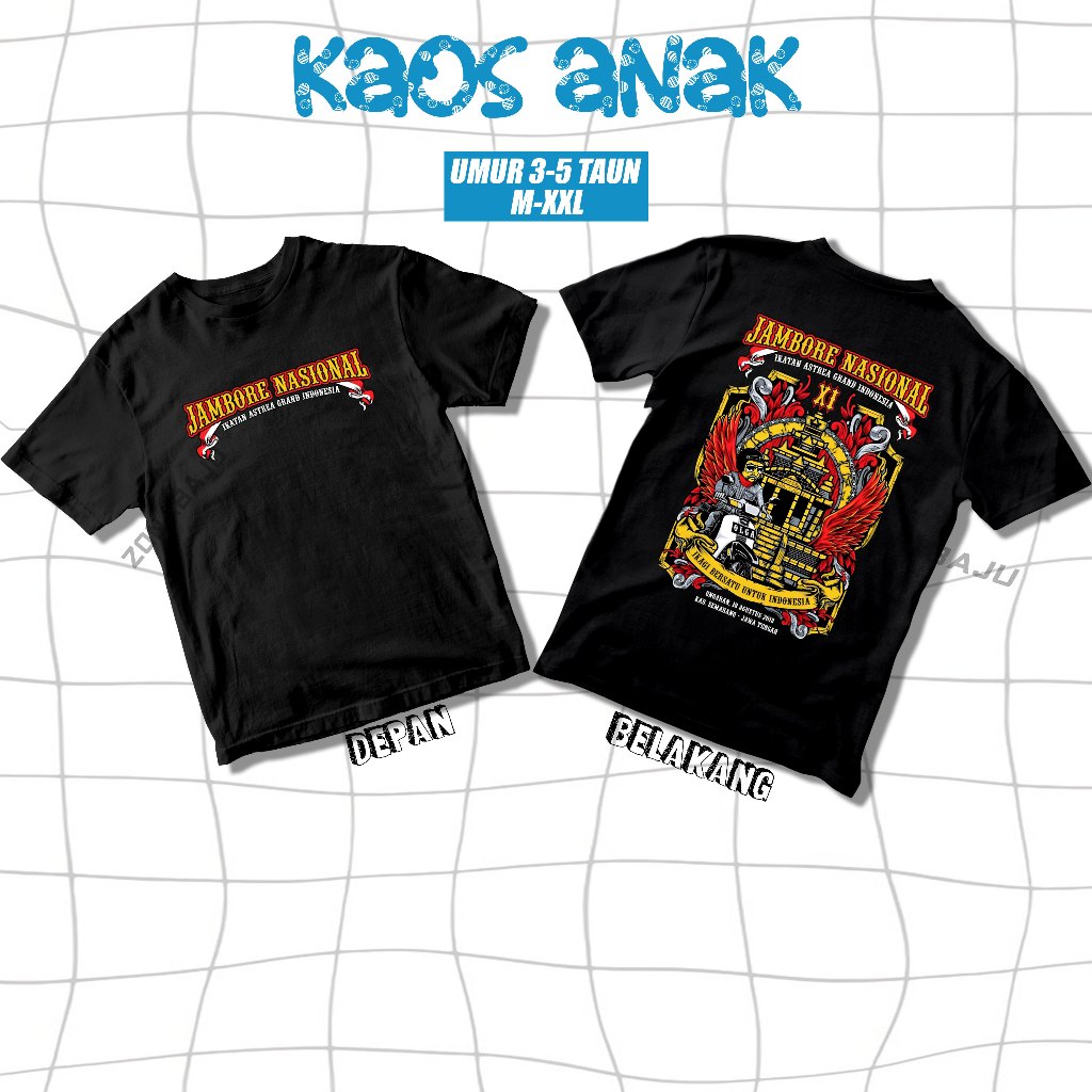 Kaos Anak Jambore Nasional - Ikatan Astrea Grand Indonesia - Kaos Astrea Grand - Apparel Jambore Nas