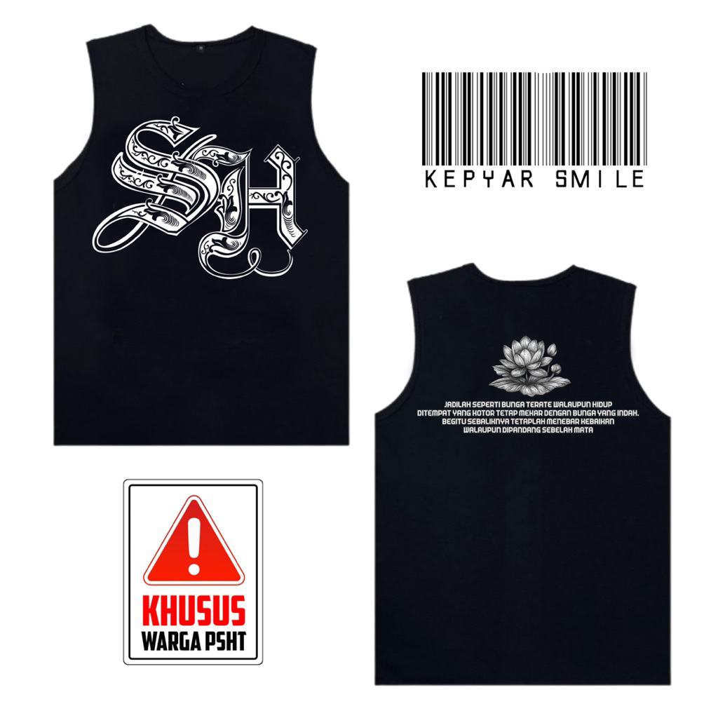 Singlet PSHT Filosofi Bunga Terate (Vol 45) Free Stiker