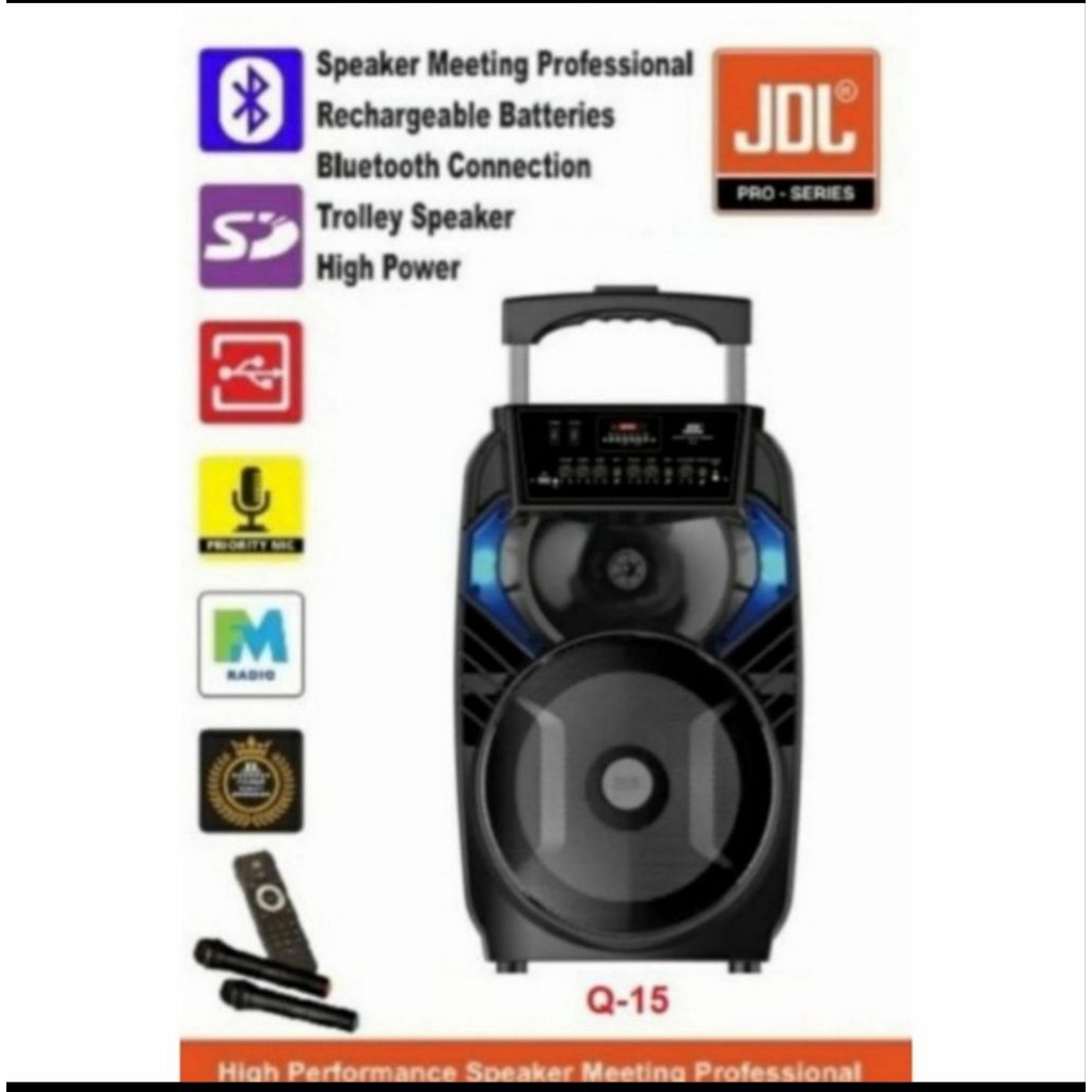 Speaker Portabel Meeting 15 inch JDL Q15 Bluetooth Original