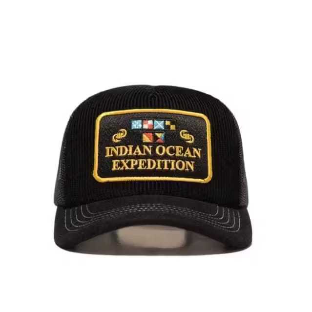 Topi Jaring Corduroy Unisex topi Trucker Indian Ocean Expedition Trucker Hat Corduroy