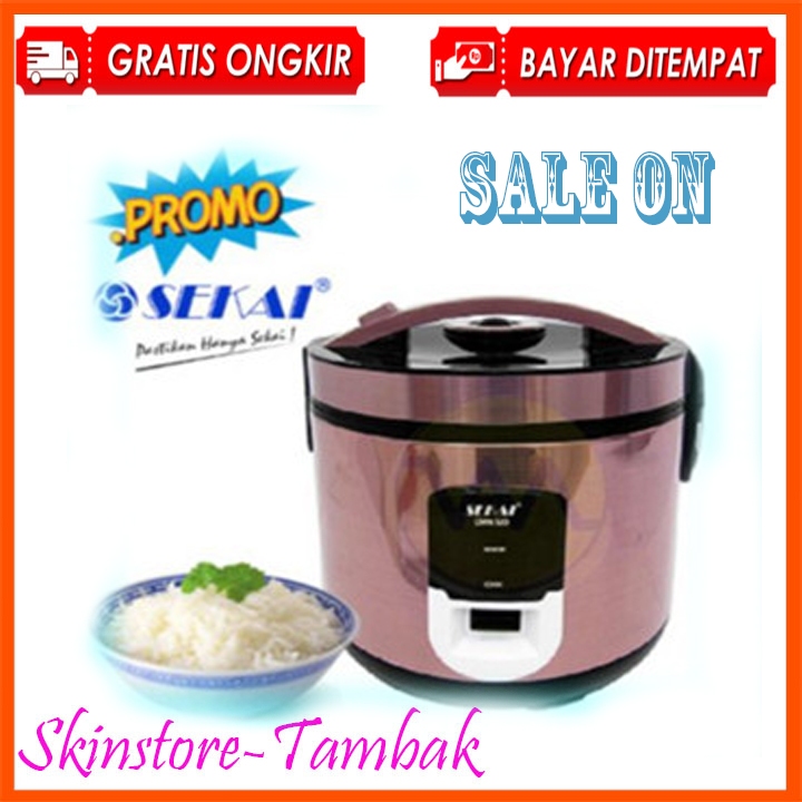 SEKAI Rice Cooker 3in1 CMW 520 Penanak Nasi CMW520 Stainless 1,8 Lt - random