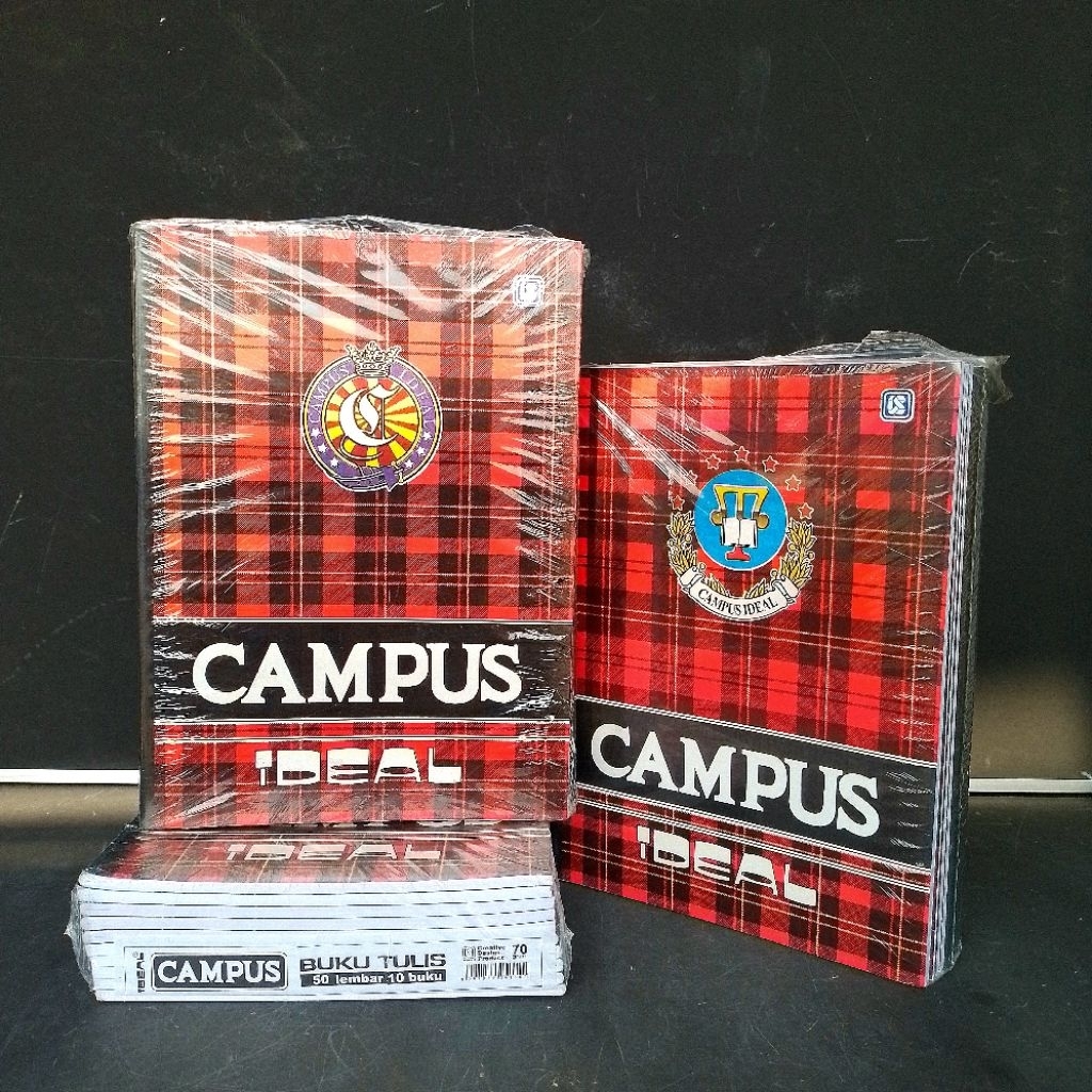 

Buku Tulis Campus Ideal 50 Lembar 80 GSM ( Pak 10 Buku ) [ Original ]