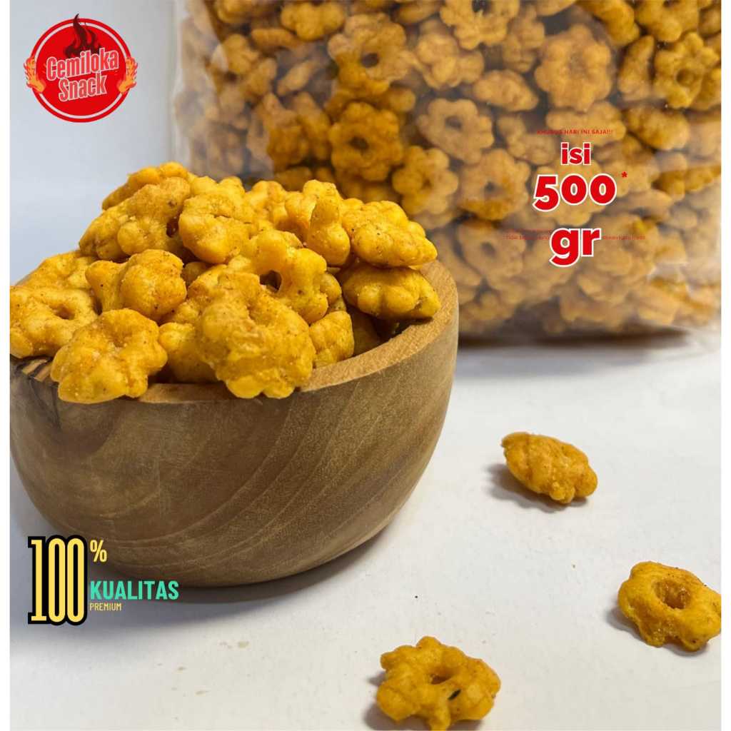 

Pilus Sakura Ribut Super 500gr Cemilan Jadul Viral Snack Sakura Renyah Gurih Asin