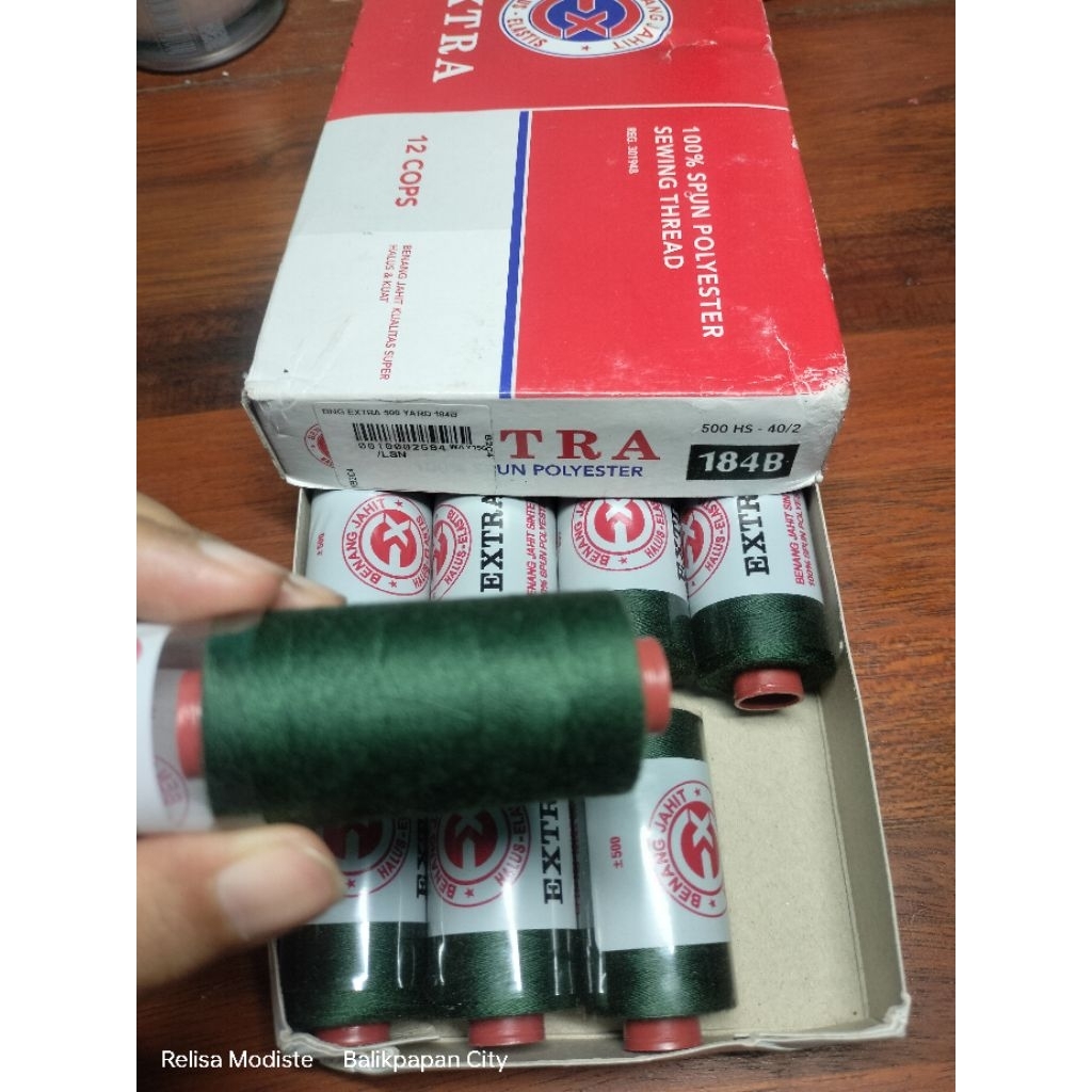 benang Jahit extra serba warna hijau
