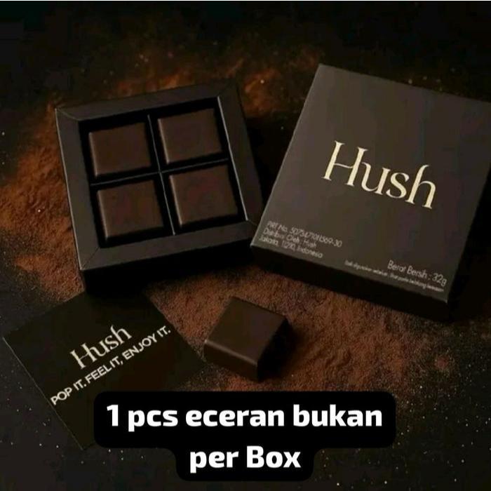 

Promo coklat hush isi 1PCS eceran bukan per box, promo terbatas