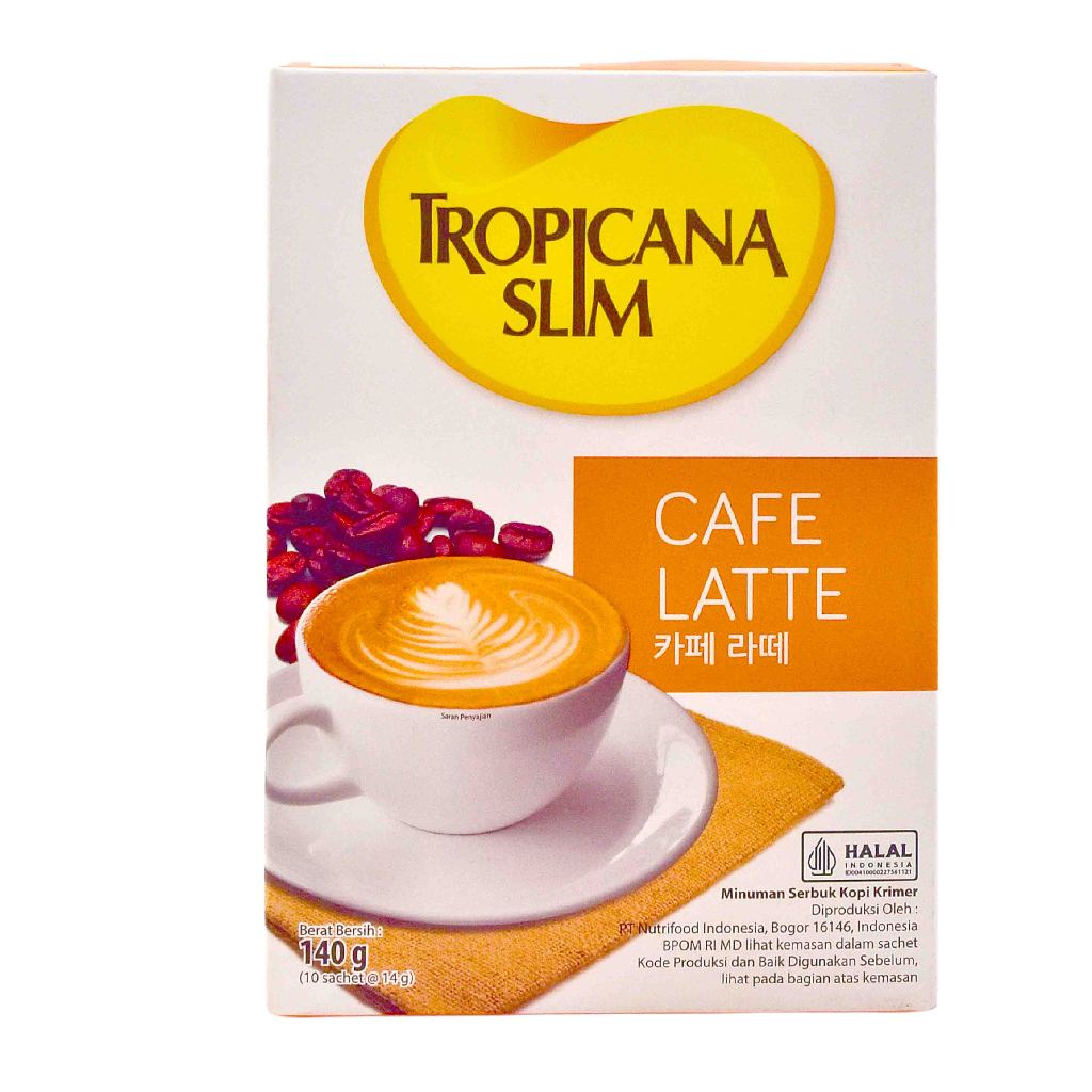 

Tropicana Slim Sugar Free Drink Italian Caffe Latte box Isi 10