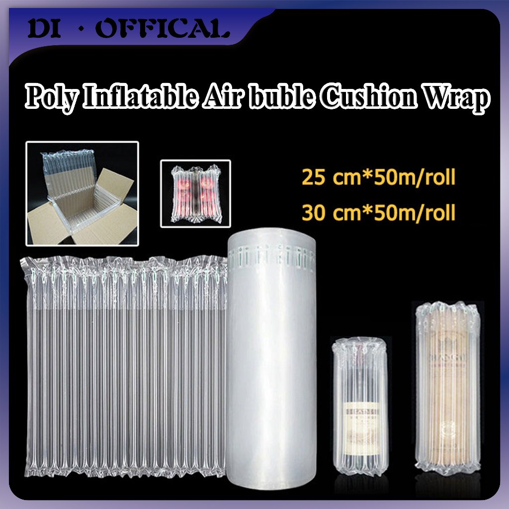

50M Inflatable Air Bubble Cushion Wrap Tinggi Super Tebal 25CM*50M/30CM *50M Air Bubble Cushion Packing Melestarikan dan melindungi barang untuk memastikan kedatangan yang aman