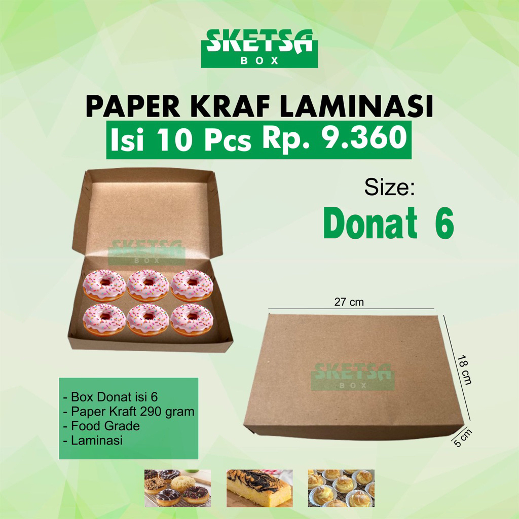 

Box Donat isi 6 Sudah Laminasi (Harga Per 10pcs)