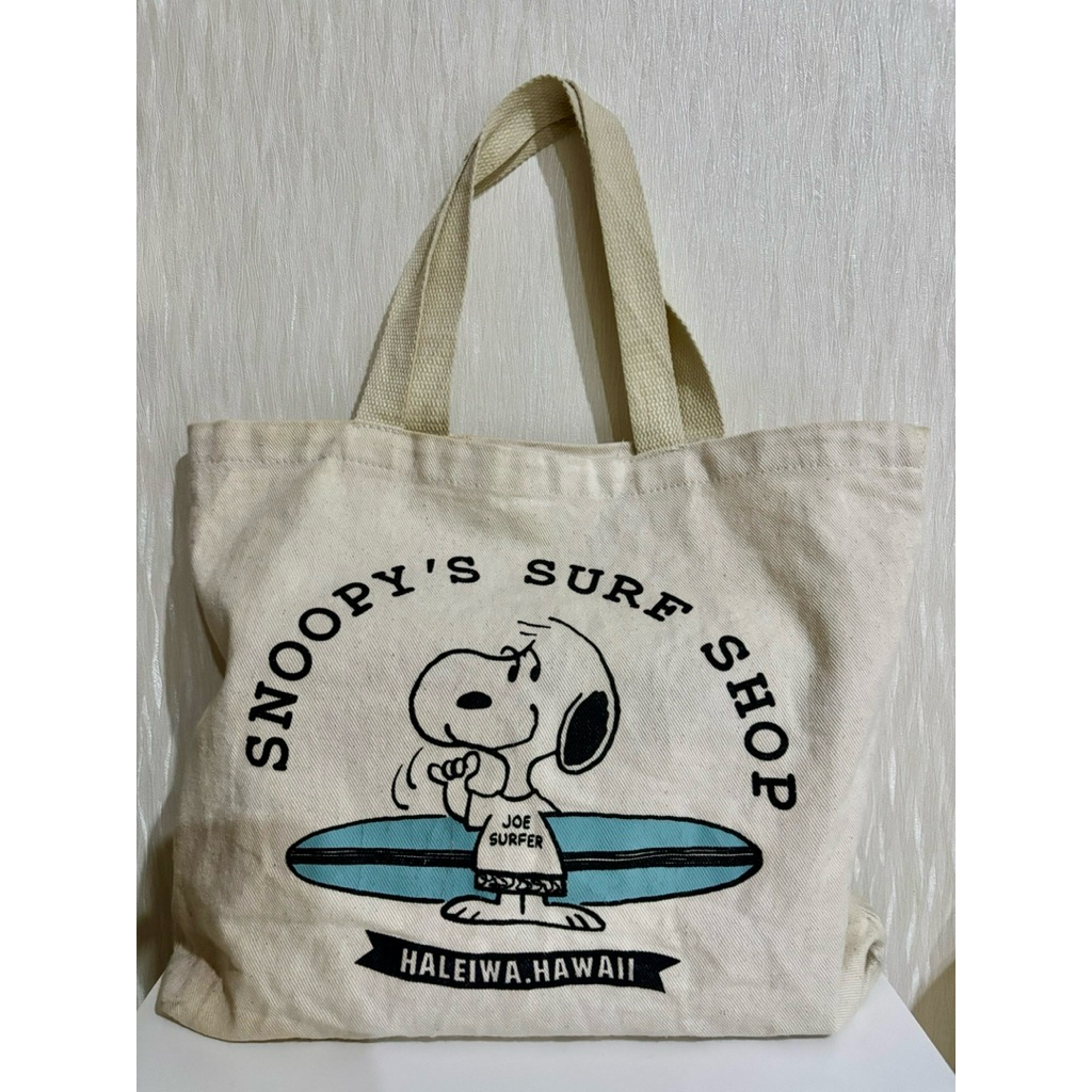 (ORI 100%) Snoopy Canvas Tote Bag