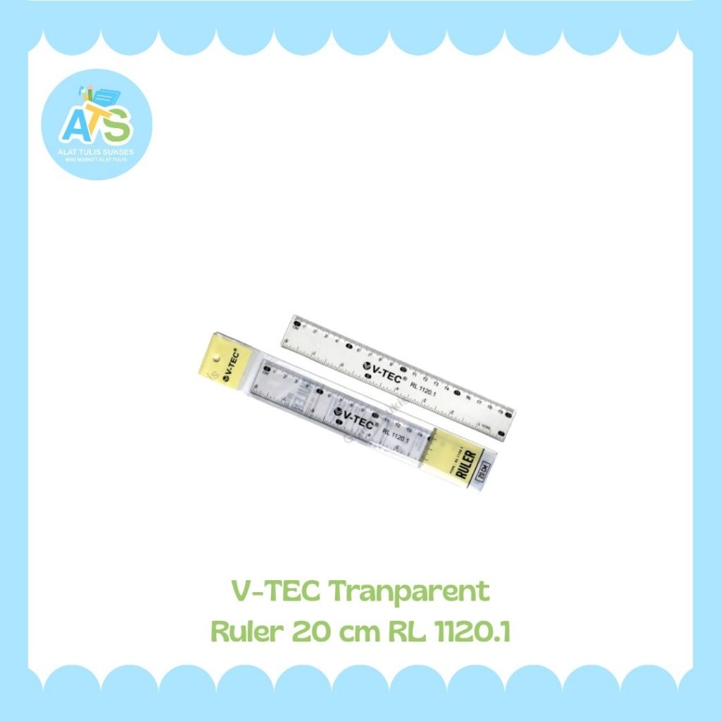 

v-tec transparent ruler 20 cm rl 1020.1