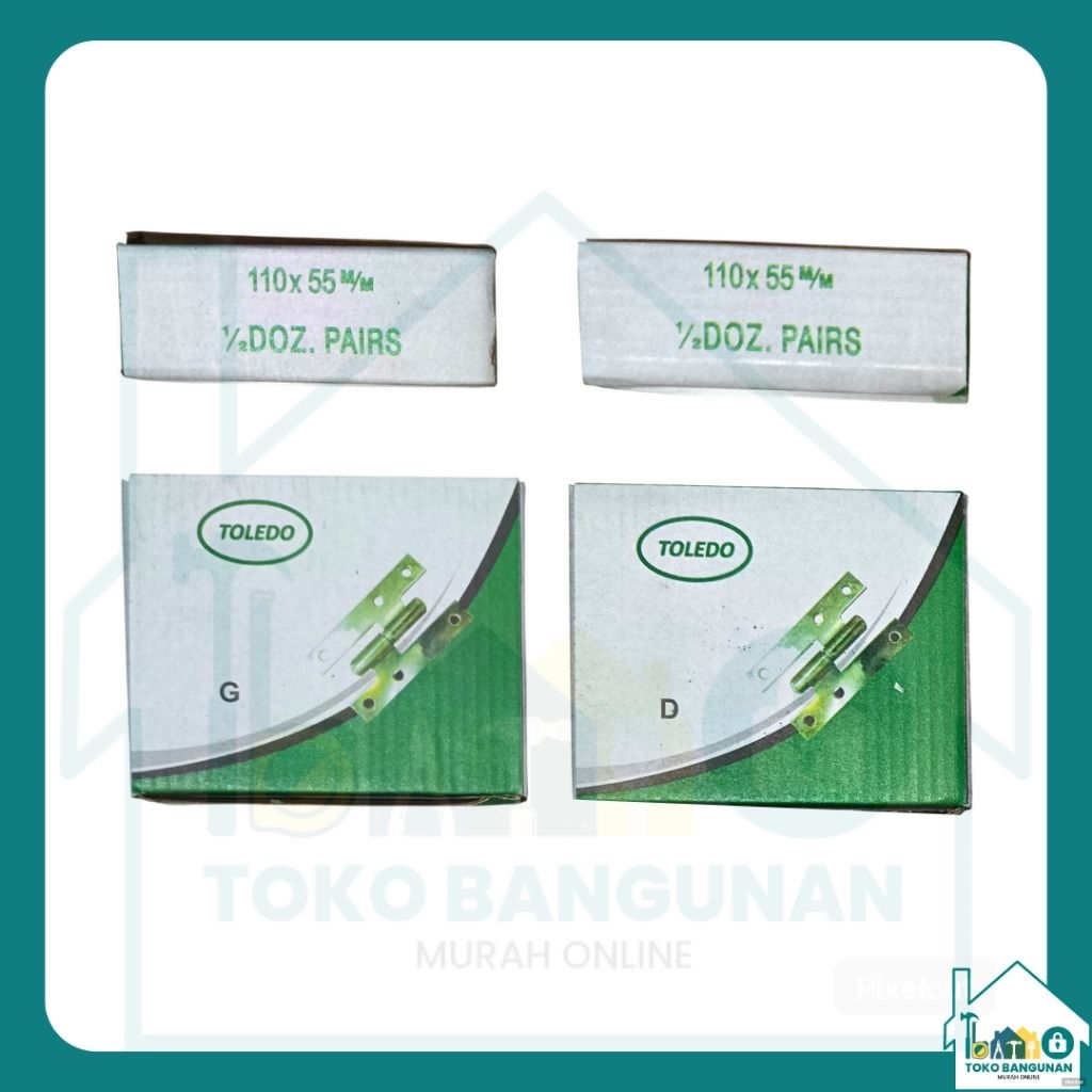 Engsel H Toledo 110 × 55 ( TANPA SEKURUP )