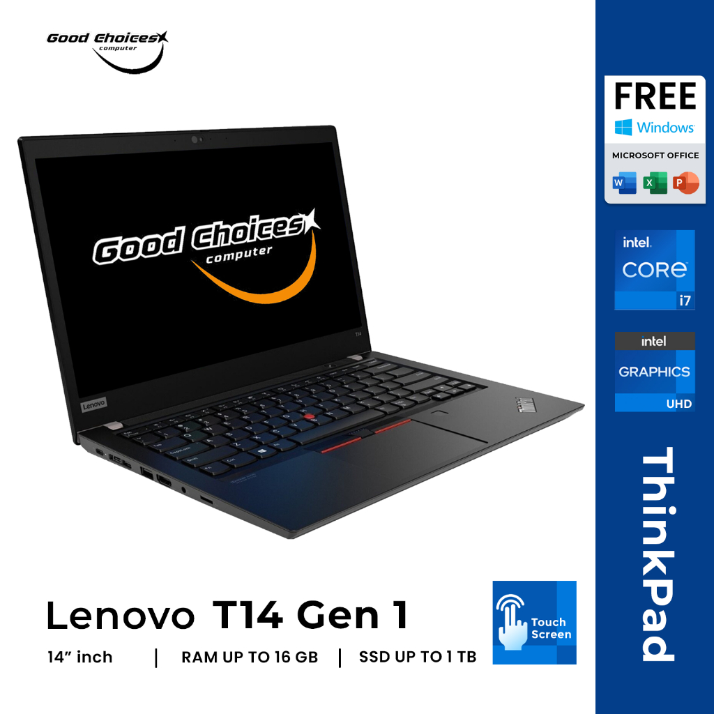 Laptop Lenovo Thinkpad T14 Gen 1 Touchscreen intel Core i5 Gen 10 I intel Core i7 Gen 10 RAM 16 GB S