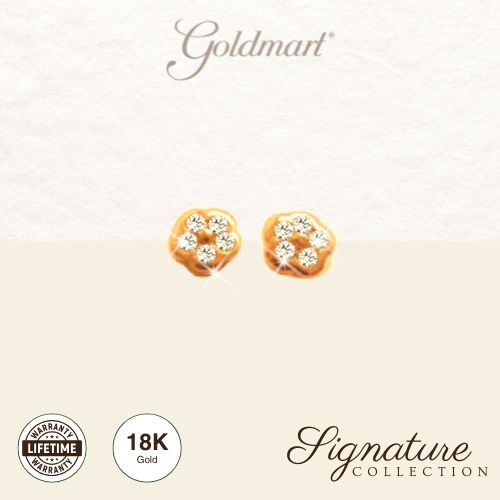 GOLDMART Anting Emas Berlian Signature Collection - PE 0005 AY