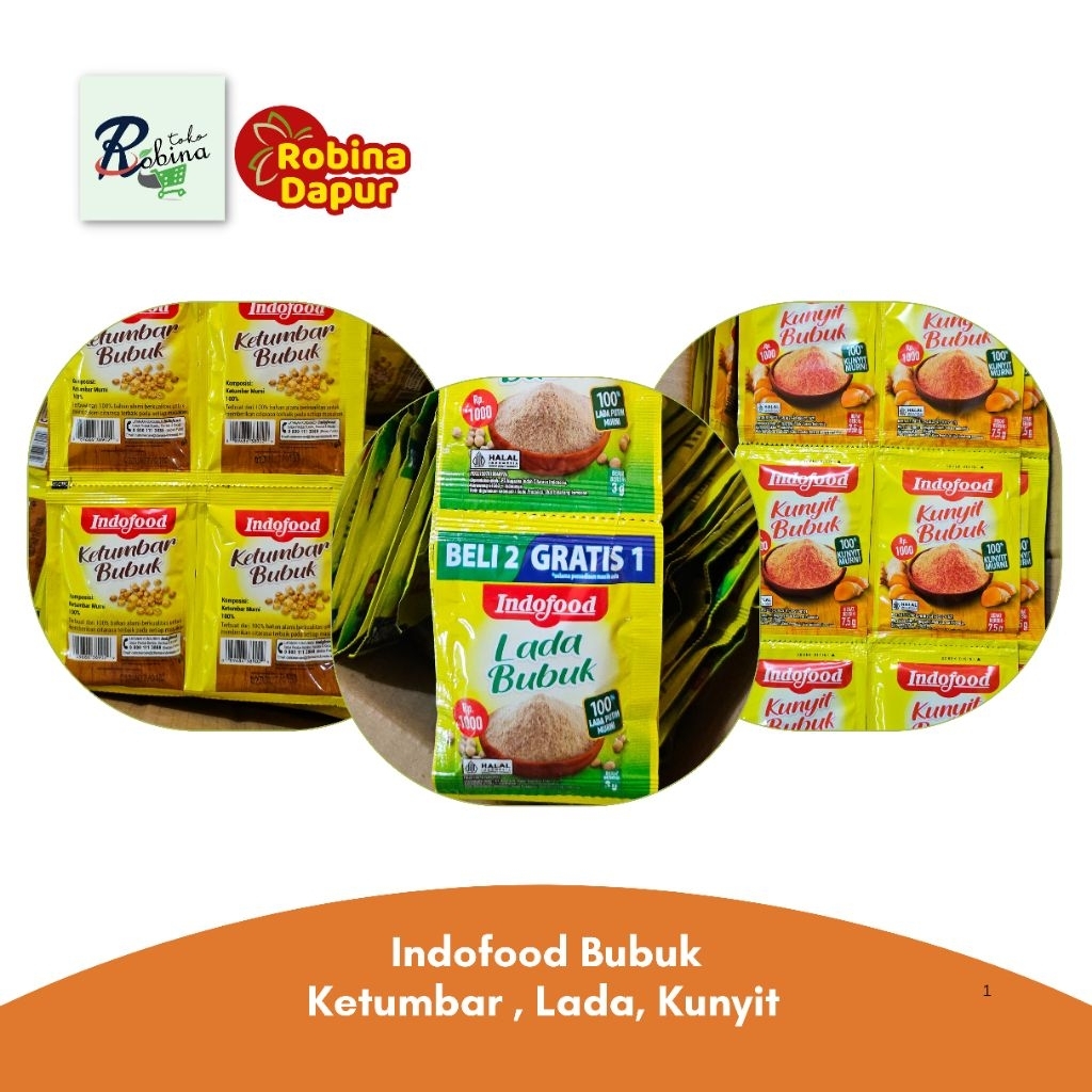 

Indofood Bubuk Lada Kunyit Ketumbar Sachet - Praktis Instan