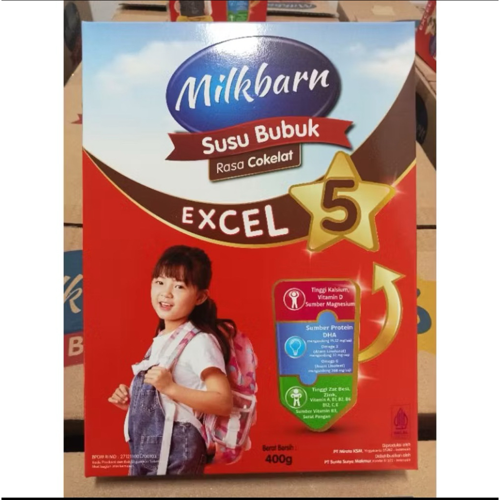 

MilkBarn Excel 5 ,rasa coklat 400gr
