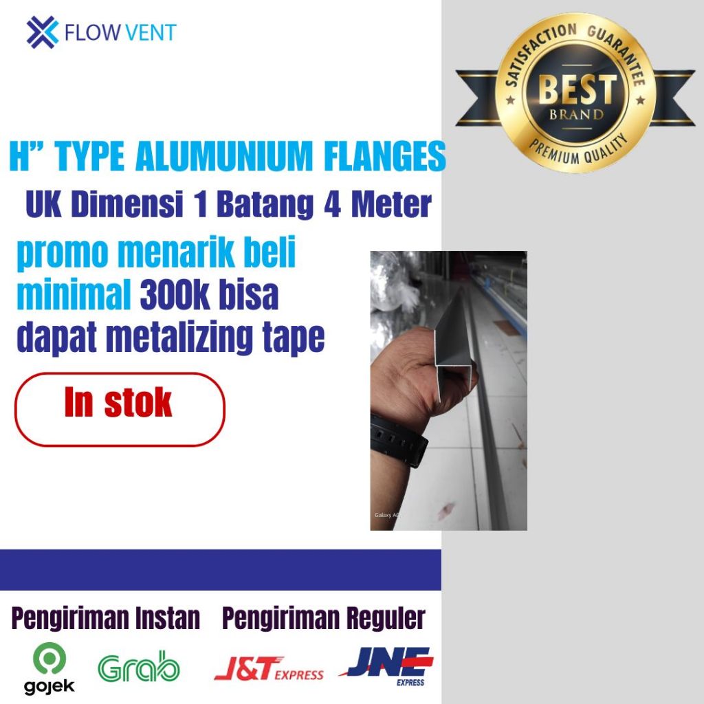 H FLANGES ALUMUNIUM/ SAMBUNGAN DUCTING PU