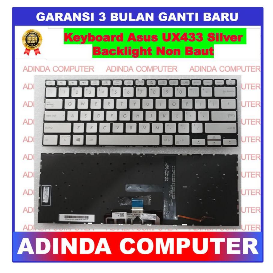 Keyboard Asus ZenBook 14 UX434 UX434F UX434FA UX434FAC UX434FL UX434FLC UX434FN UX434IQ Backlight Si