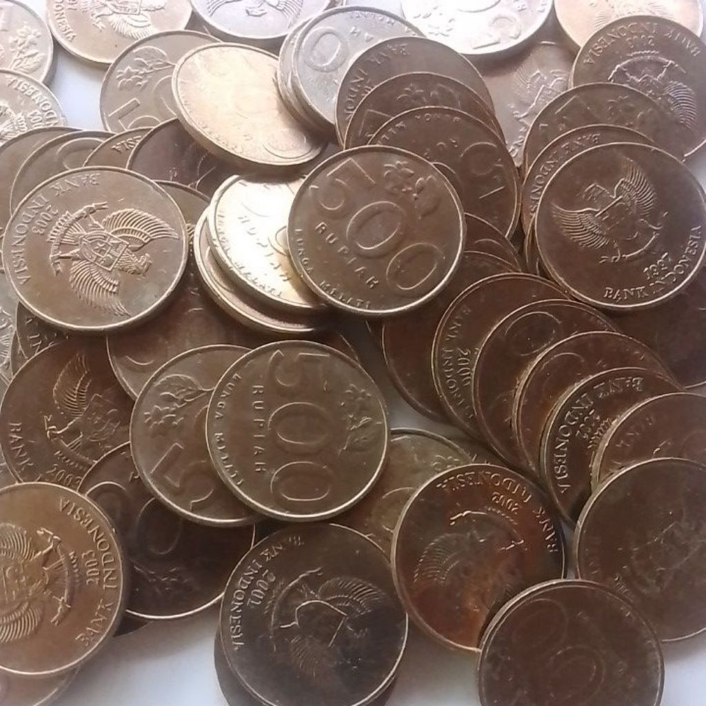 UANG KUNO 500 RUPIAH KUNING MELATI KECIL