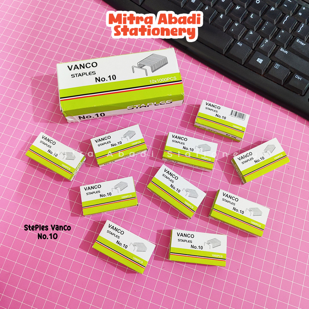 

(1 PACK ISI 10) STAPLES VANCO NO 10 / BINTANG 5 REFILL ISI STAPLER ALAT TULIS KANTOR SEKOLAH MURAH