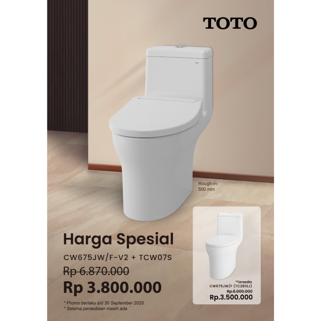 Kloset Duduk TOTO CW675J One Piece Toilet - TCW07S