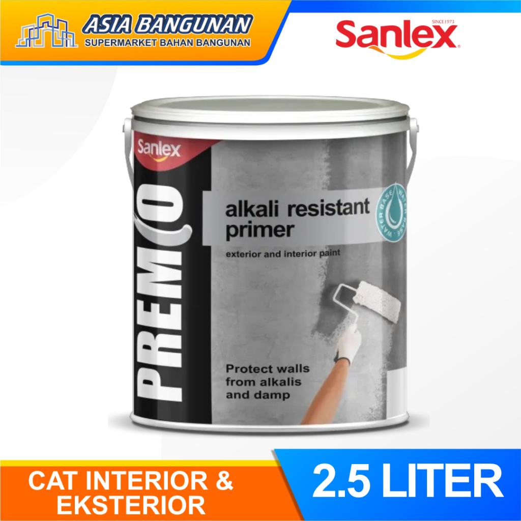 Sanlex Cat Dasar Premio Alkali Resistant Primer 2.5L / Cat Premio untuk Dinding Beton & Plester