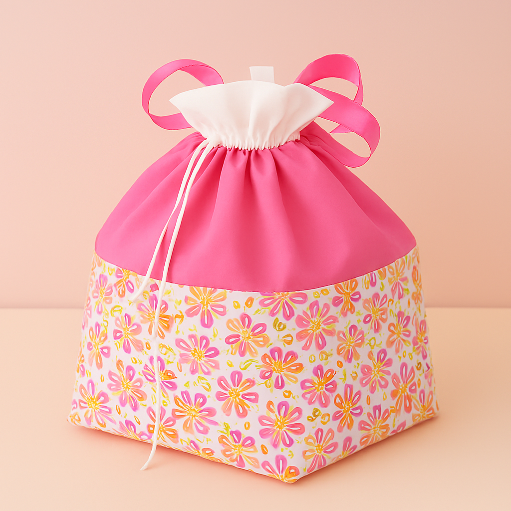 tas serut bunga 22x22x27 utk hajatan / nasi kotak / kue / tumpeng mini / bento murah