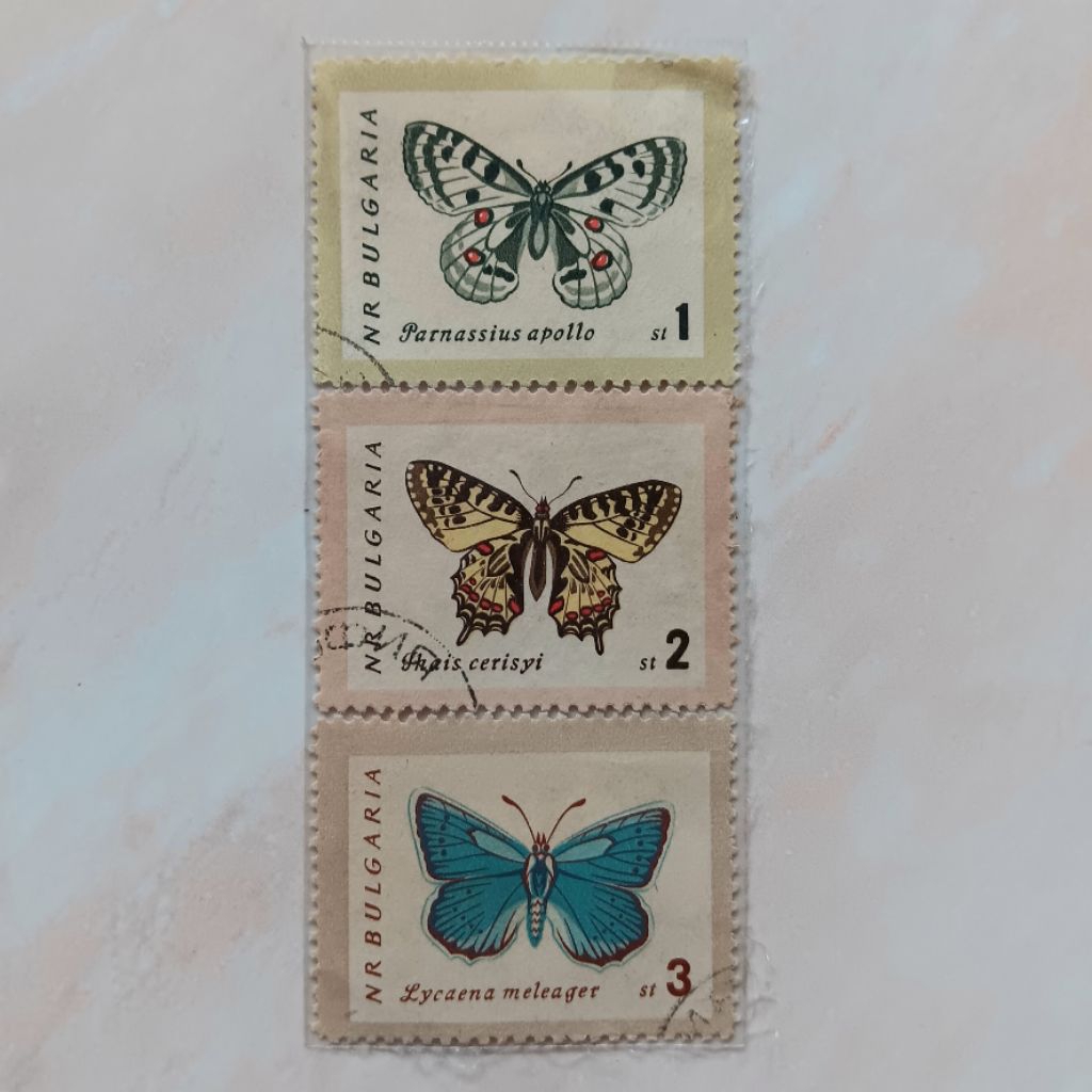 

(OG) Perangko Bulgaria 1962 Butterflies (1962) Set 3 pcs CTO