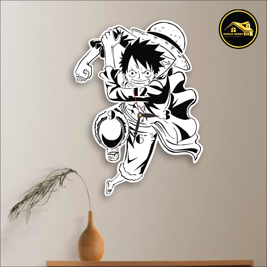 RUMAHDEKORAJAJ | ID17 JAM DINDING KARAKTER ONE PIECE UNTUK RUANG TAMU DAN KAMAR TIDUR