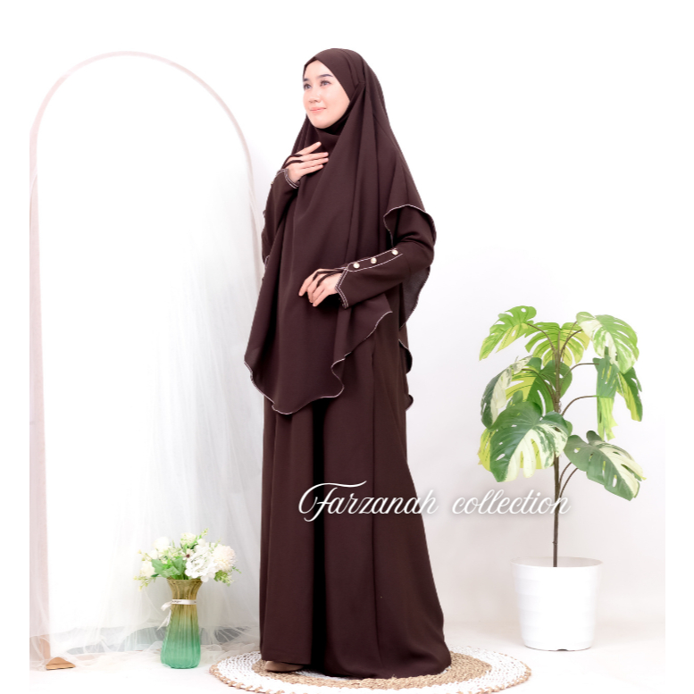 abaya KHUMAIRA set gamis hijab french khimar sabrina anti uv abaya syar'i umroh haji terbaru
