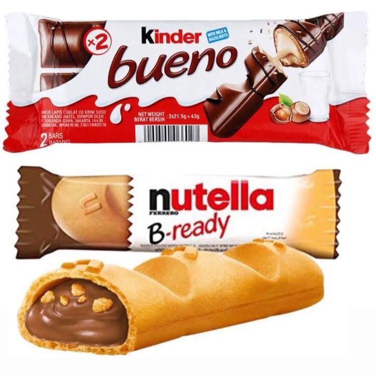 

Kinder Bueno Wafer 43 Gr | Wafer Cokelat Kinder Bueno | Camilan Rasa Cokelat B-Ready Nutella