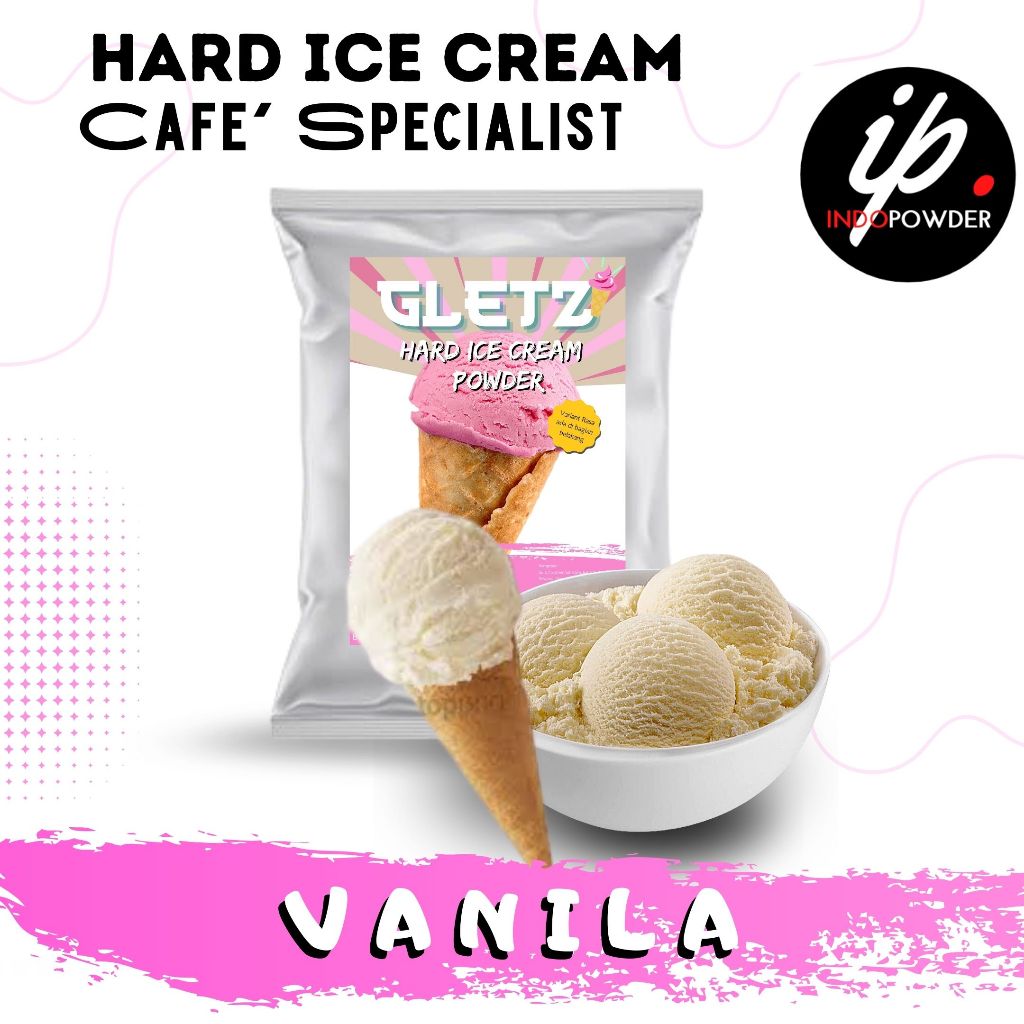 

Indopowder - Bubuk ES KRIM VANILA / ICE CREAM VANILLA 1Kg Untuk Cafe, Waralaba, Resto &Usaha Minuman
