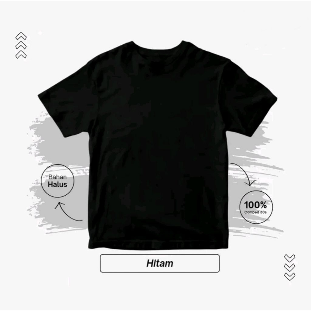 Kaos Baju Anak Polos Hitam Fashion Kids 1-12 Tahun