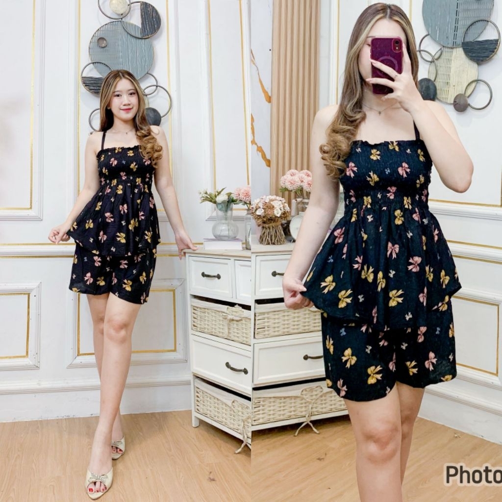 Setelan Celana Pendek Suzy // Daster bali // Daster rayon bali