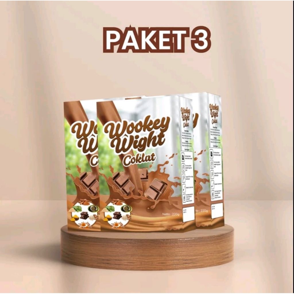 

Wookey Weight Coklat Chocolate Susu Penggemuk Badan - 3 Box