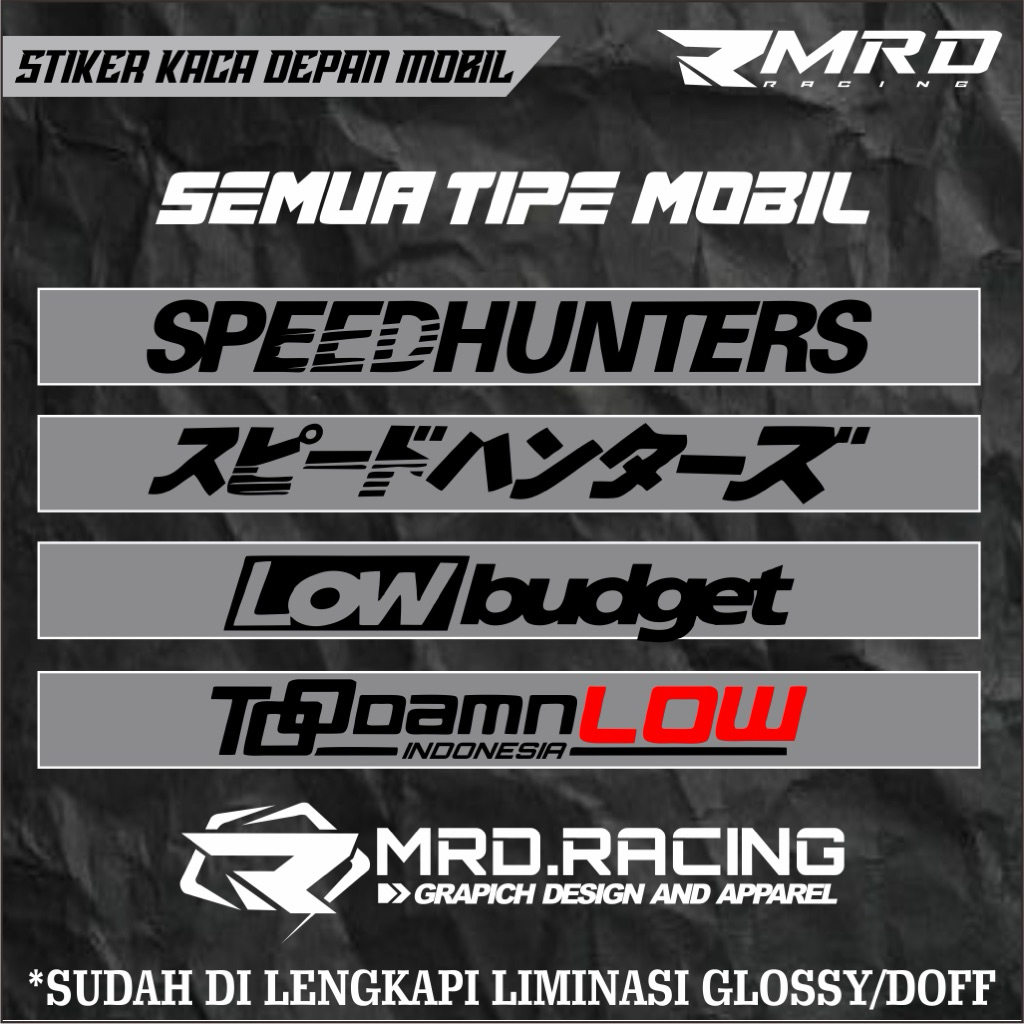 Stiker kaca depan mobil keren