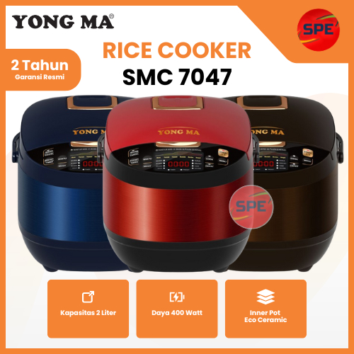 RICE COOKER DIGITAL / MAGIC COM DIGITAL YONG MA KAPASITAS 2 LITER SMC7047 GARANSI RESMI (MEDAN)