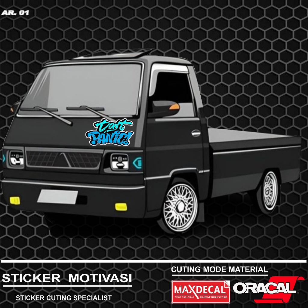 

STICKER CUTING DONT PANIC DI KABIN DEPAN KEREN SIMPLE