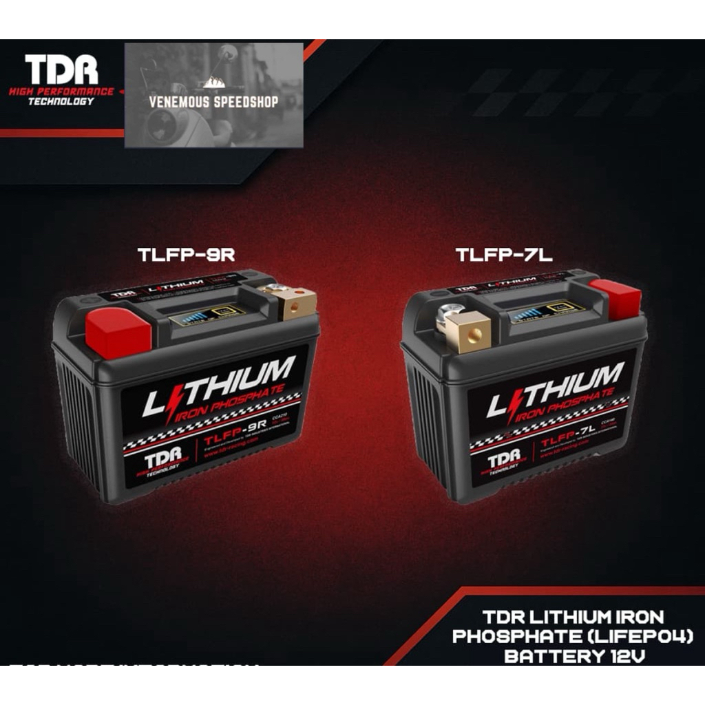 Promo Aki Motor Tdr Racing Lithium Iron Phosphate (Lifep04) Tlfp - 9R 12V Xmax250-R25-Mt25 -