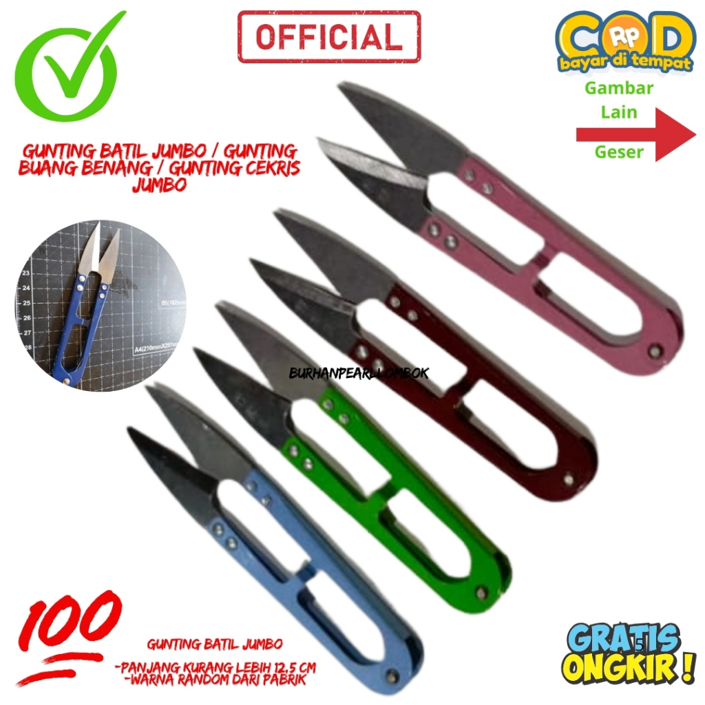 

Gunting Potong Benang / Cekris / Catrek / Gunting Cekris Jumbo