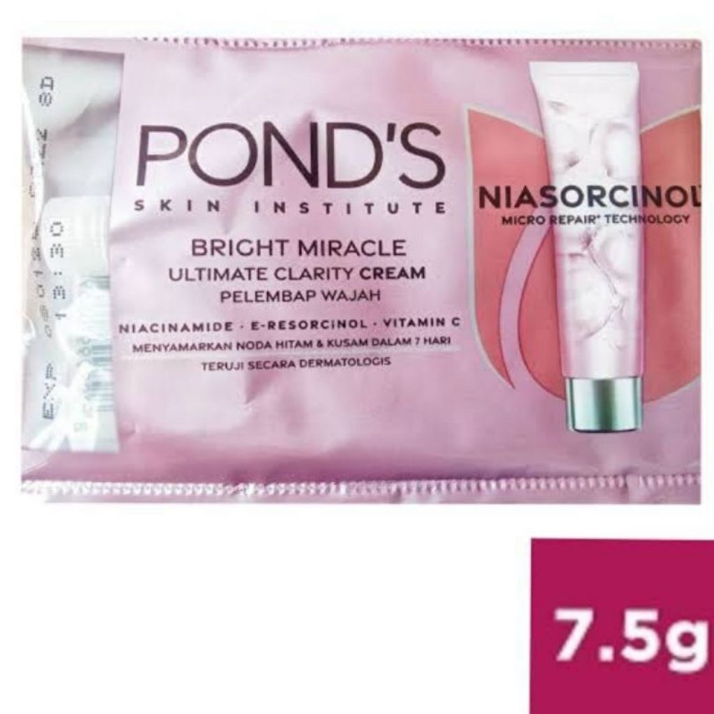 PONDS BRIGHT MIRACLE ULTIMATE CLARITY CREAM / PELEMBAB SACHET