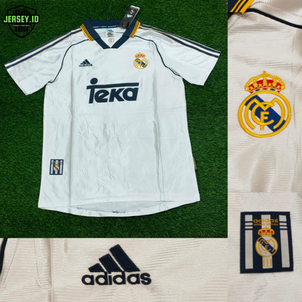 JERSEY RETRO VINTAGE REAL MADRID TEKA 1998-2000 GRADE ORI CLASSIC