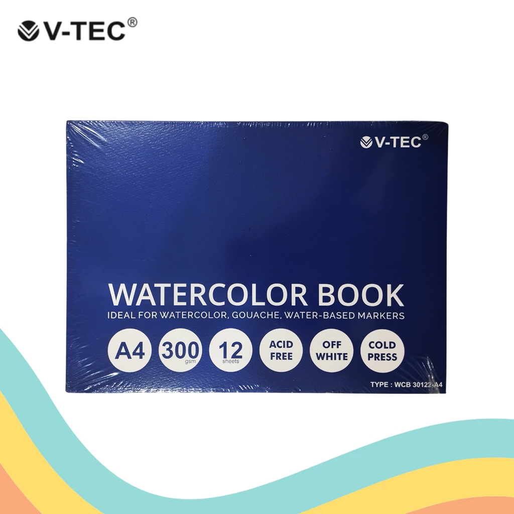 

WATER COLOR BOOK A4 V-TEC WCB 30122-A4 (1 PCS)