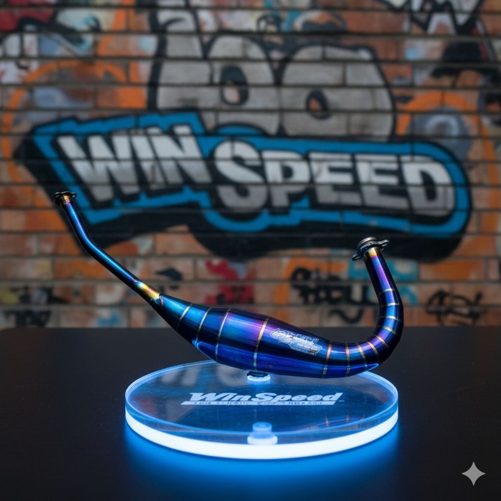 Chamber Perut Knalpot Rx King/RXZ Type Kolong Stainless Full Blue ORIGINAL WINSPEED