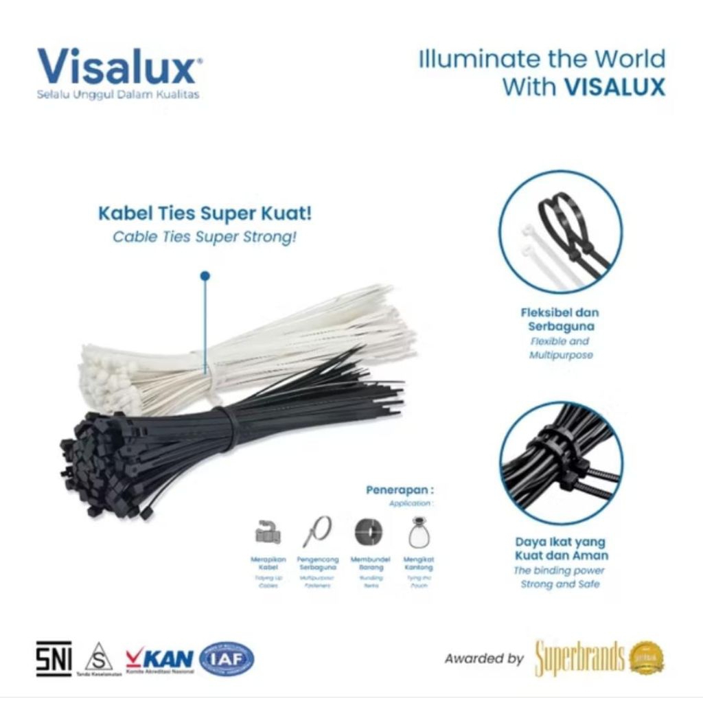 

Visalux Nylon Kabel Ties 2.5x100mm 2.5x150mm Cable Ties