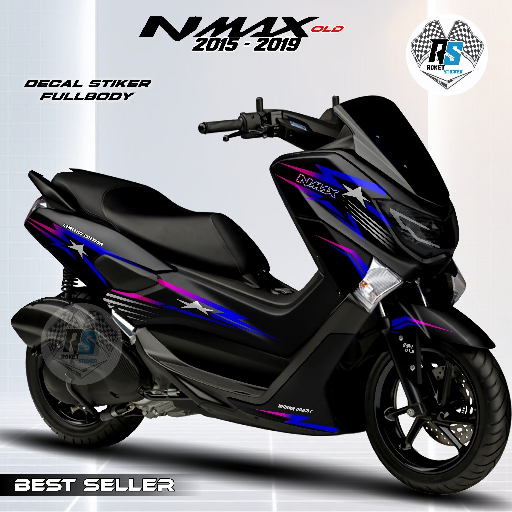 Decal Variasi Fullbody NMax OLD 2015-2019/ Motif List Bintang