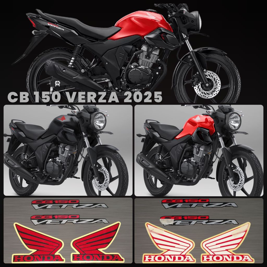 STRIPING STICKER LIST STANDART MOTOR HONDA CB150 VERZA CB VERZA 2025 MERAH HITAM